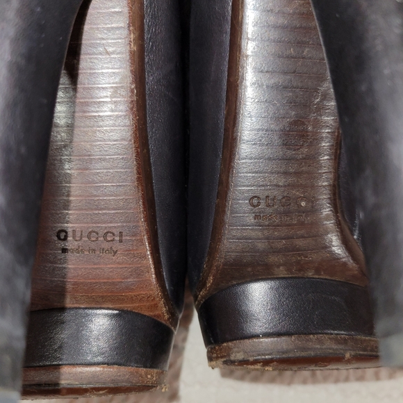 GUCCI Rabbit Saddle Soft Boots w Gold Buckle - Picture 8 of 16